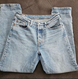 Levis 150th Anniversary 501 Big E Button Fly Jeans Light Wash W29 / L30